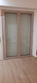 Finestra alluminio 158x233 col. Rovere sbiancato
