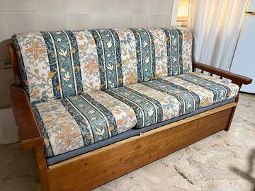 Divano da Cucina in Legno Massello con Cuscini