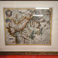 Antica carta geografica Valsesia Hondius