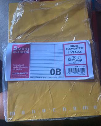 Quadernoni righe 3^ elementare