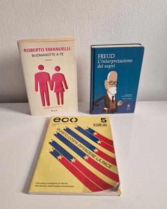 Lotto 3 libri fantastici – Freud, Emanuelli, Eco 