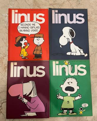 LINUS  rivista anno 1970 gennaio-aprile 4 numeri