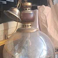 lampadario in vetro soffiato