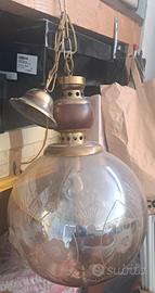 lampadario in vetro soffiato