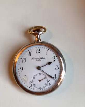 antico orologio in argento 800