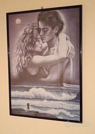 Puzzle con cornice legno verniciato nero 