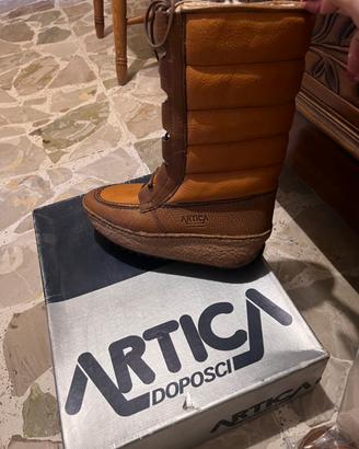 Doposci Vintage ARTICA in Pelle e Lana – Made in I