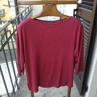 Maglietta donna bordeaux, modello ampio