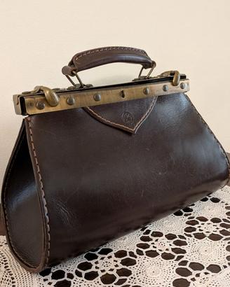 Borsa artigianale vintage in cuoio