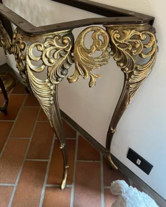 Consolle in metallo in stile Barocco/Rococo