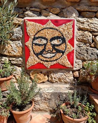 Quadro sole 30x30 Mosaico Pietre Naturali