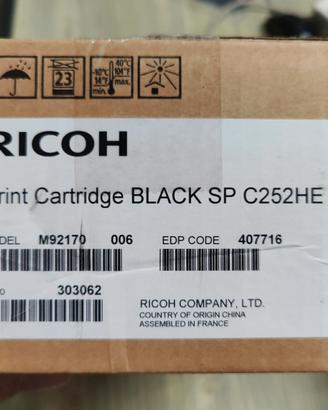 Toner originale Ricoh SP C252HE Nero