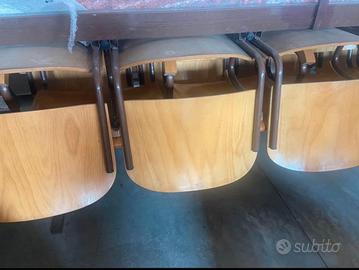 Sedute cinema in legno noce