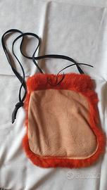 borsa in pelle scamosciata 