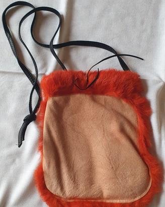 borsa in pelle scamosciata 