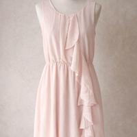 Abito smanicato con volant donna, H&M, tg L, rosa