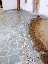 Pietra di luserna mosaico 2/4 misto