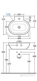 N.2 lavabo sospesi marca Globo
