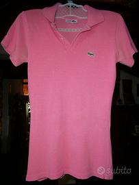 Polo Lacoste fucsia taglia 16
