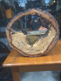 Tronco di albero fatto a lampada ce gia il buco lu