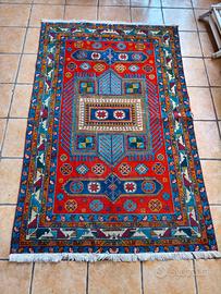 Tappeto Kazak di lana dimensioni 210x130 cm
