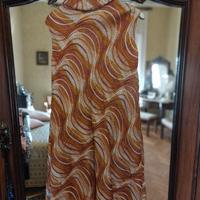 Vestito vintage donna beige-marrone