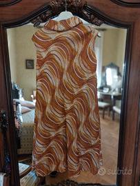 Vestito vintage donna beige-marrone