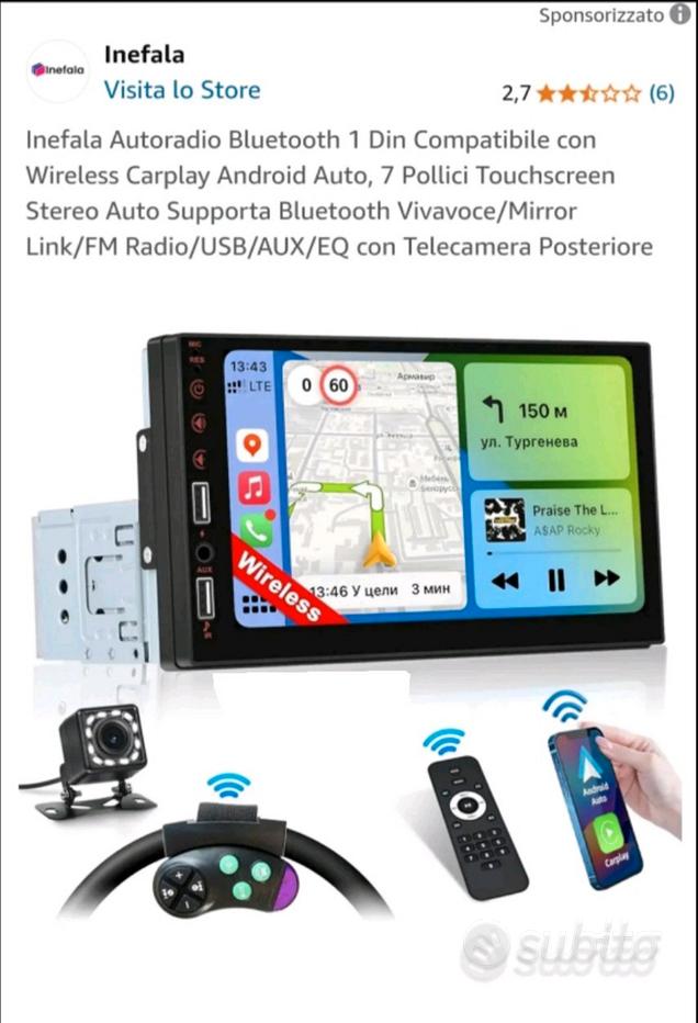 Junsun 6,36 CarPlay wireless Android Auto 1 DIN Autoradio GPS Navi SWC FM BT USB
