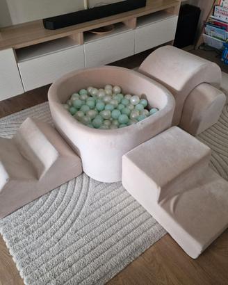 Set in schiuma con piscina di palline, 5 pezzi