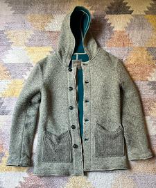 Cappotto GAUDI in lana cotta grigio con cappuccio