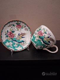 tazzone con piatto ceramica inglese vintage