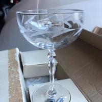 Servizio bicchieri in cristallo di boemia