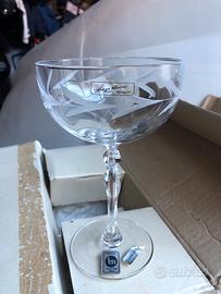 Servizio bicchieri in cristallo di boemia