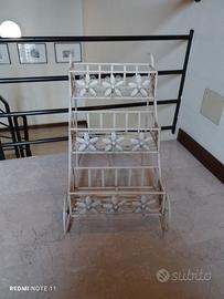 Carrello porta vasi shabby chic