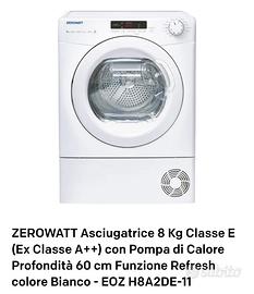 Nuova imballata asciugatrice Zerowatt 8 kg