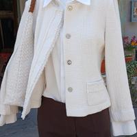 giacca stile chanel panna