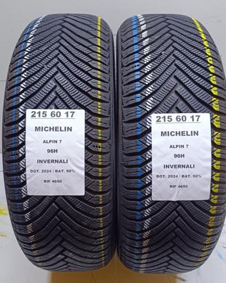 2 GOMME 215 60 17 MICHELIN 2024 INV RIF4650