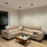 Divano angolare con letto e poltroncina elettrica