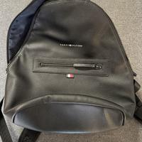 ZAINO PELLE NERO TOMMY HILFIGER