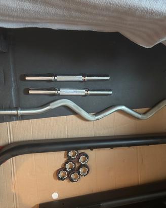 Kit pesi Ghisa Dimyos 28mm +bilancere Ez+manubri