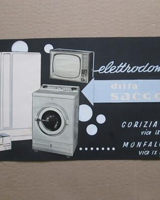 PUBBLICITA' BOZZETTO ORIGINALE ANNI 60