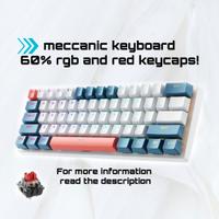 60% Mecchanical Keyboard (RGB and Red Keycaps)