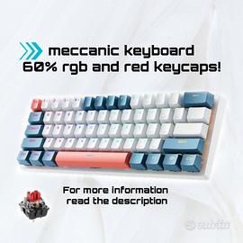 60% Mecchanical Keyboard (RGB and Red Keycaps)