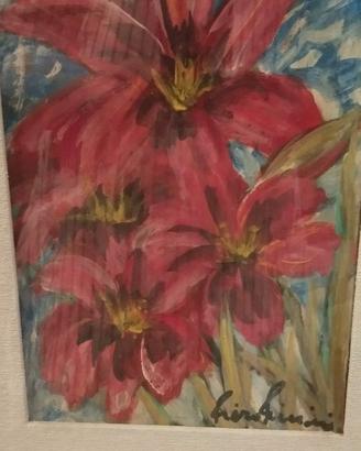 Quadro dell'artista Piero Piccioni --" Fiori"