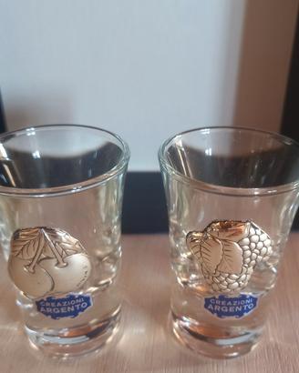 Coppia Bicchieri Liquore Creazioni Argento Scatola