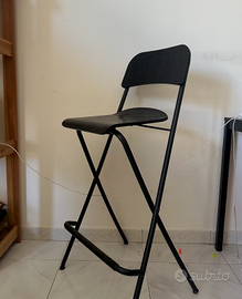 Due sgabelli bar IKEA Franklin pieghevole nero