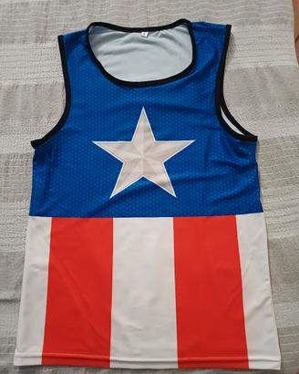 canottiera palestra capitan America Heros Marvel