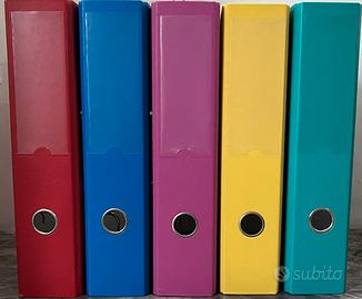 Raccoglitore ad anelli+100 cartellette trasparenti