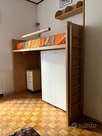 Letto singolo a soppalco