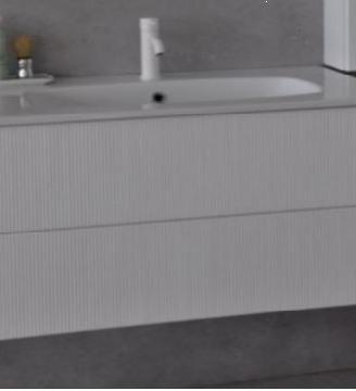 Base Decoro Cannettato C/2 Cassetti,Bianco assolut